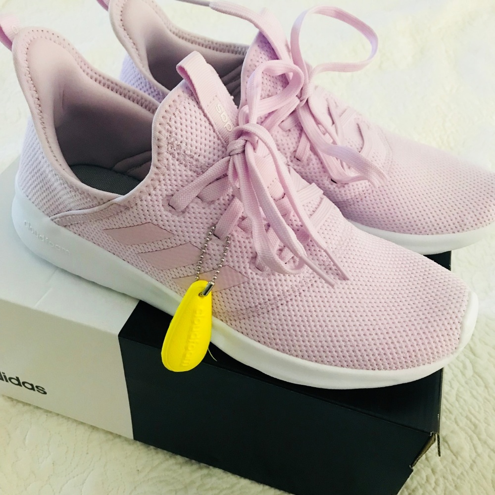 Adidas Women's Cloudfoam Pure Aero Pink/White - Picture 4 of 6